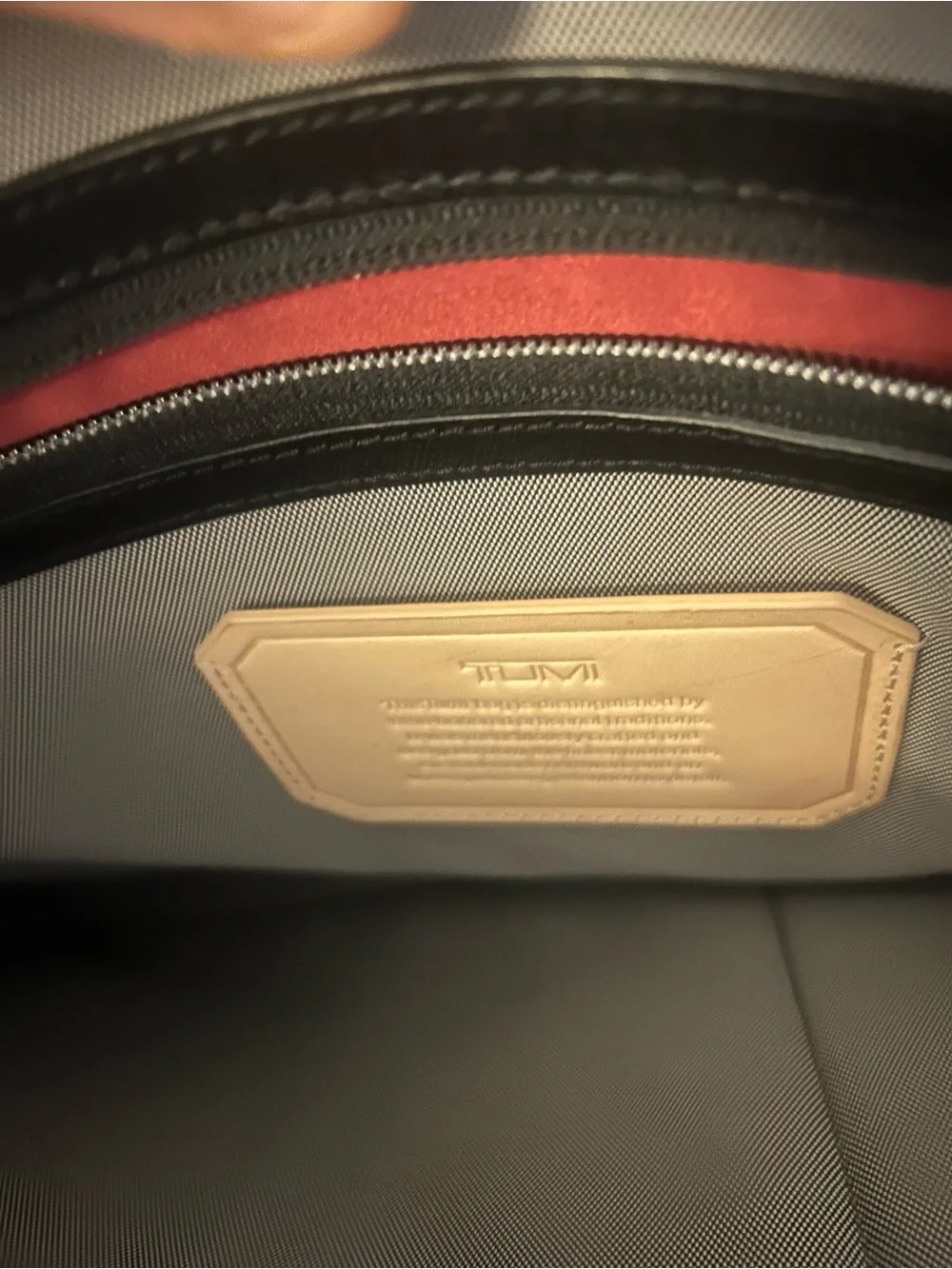 Tumi Black Leather Briefcase with Silver Hardware